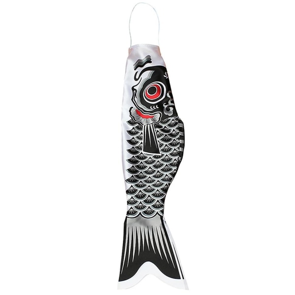 55cm Japanilainen Nobori Koinobori Carp Streamer Windsock Fish Flag Kite Kodinsisustus Jikaix Black