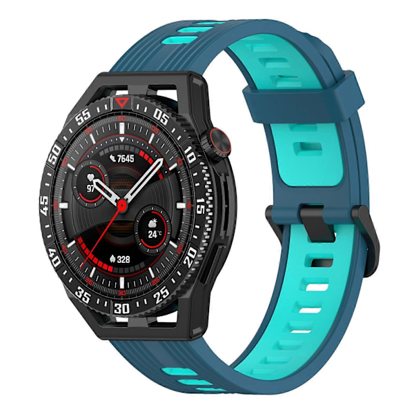 Vertikalt silikonarmband för Garmin Forerunner 965 [DB] Blue Teal