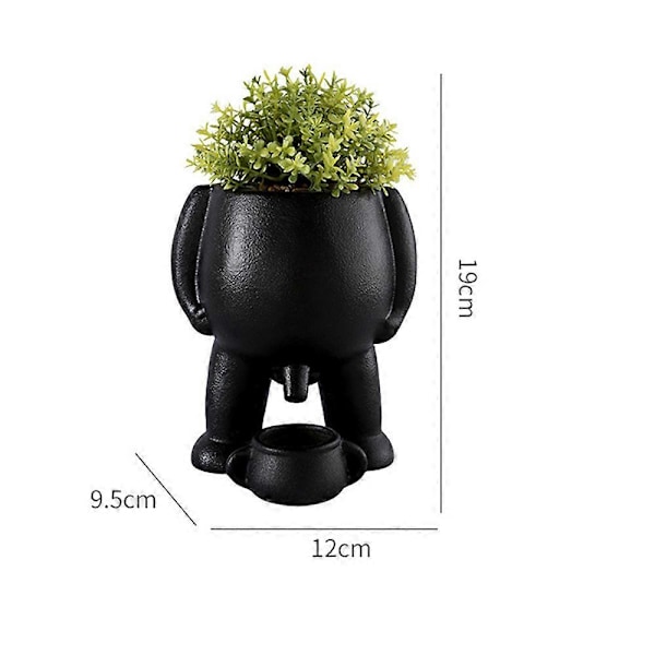 Kissande Växtkruka Succulent Planter, Rolig Planterkruka Vas för Utomhus Inomhusväxter, Trädgårdsdekoration Nyhet Present [DB] White