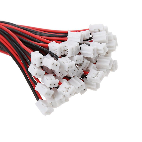 50 SARJAA Mini Micro JST 2.0 PH 2-nastainen liitinpistoke johdoilla 120MM 26AWG [DB]