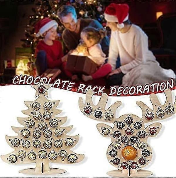 Julkalender TY Presentförpackning Trähållare för Choklad Godis