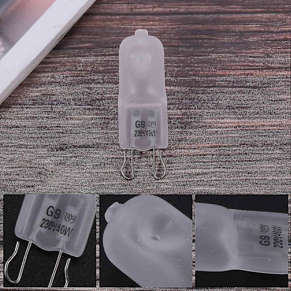 10x G9 Halogen Varmvit Kontorskapsel Frostat Lampa Glödlampa 40w 230v Y db as shown