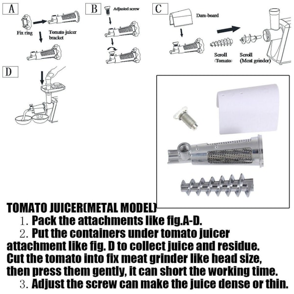 Tomato Juice DIY Ketchup Attachment for KitchenAid Stand Mixer Kitchen Tools  [dB}