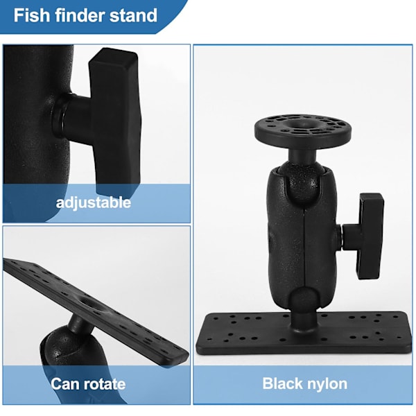 Universal Marine Kayka Elektronisk Fiskefinder Montering Fiskefinder Plade Roterende Bådholder