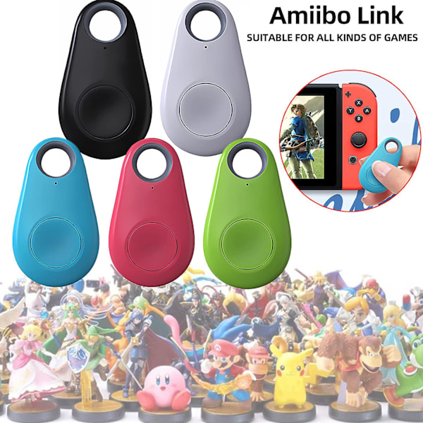 Rajoittamaton Amiibo Link Bluetooth-avaimenperä, sopii Zelda Splatoon 3:lle {db} Black