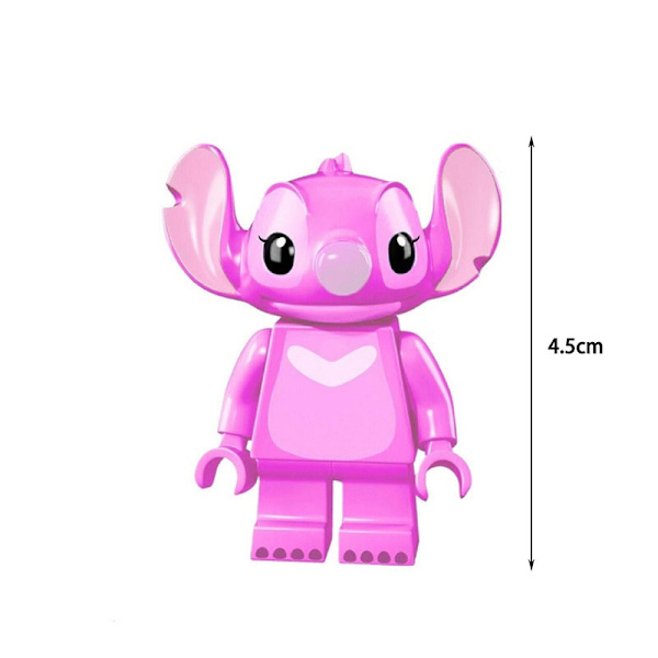 4,5 cm Stitch Minifigur DIY Monterade Tegel Leksaker Seriefilm Lilo Och Stitch Actionfigurer Pussel Db A