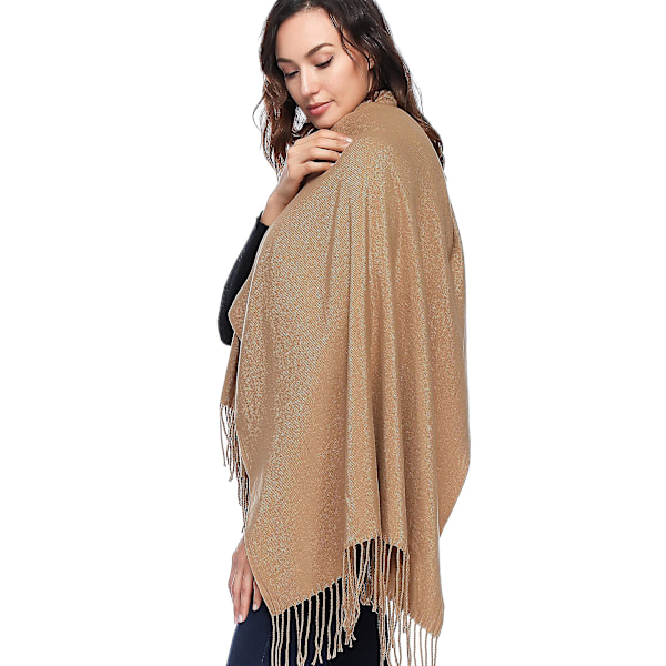 Kåpe i kashmirull, tykk og myk pashmina-sjal, kashmir-sjal for kvinner, stort sjal, hodesjal for kvinner {db} 1