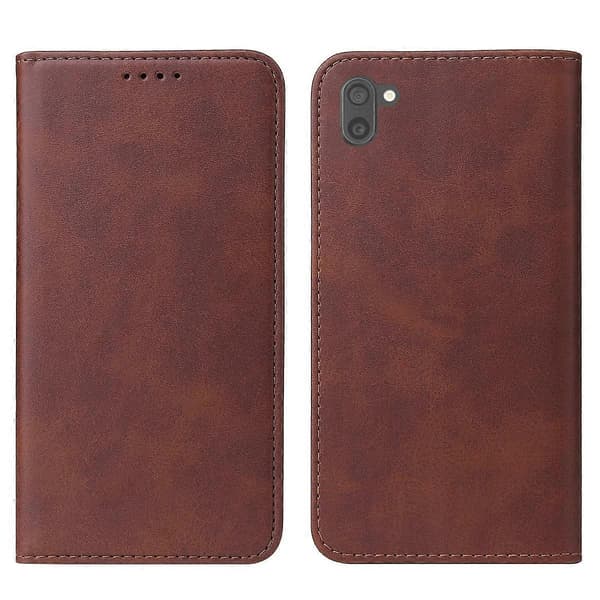 Magnetiskt läderfodral för Sharp Aquos R2 [DB] Brown