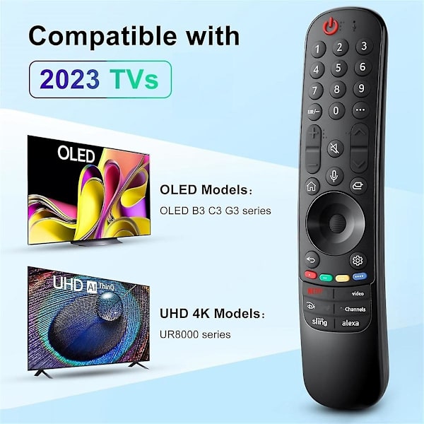 MR23GA Röststyrningsfjärrkontroll Ersättning för LG Fjärrkontroll 2023 LG Smart TV Fjärrkontroll AN-MR19BA AN-MR600G A {Db} Black