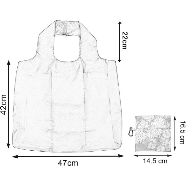 3 kpl uudelleenkäytettävää ostoskassia: Taitettavat ja pestävät ostoskassit kiinnitetyllä pussilla