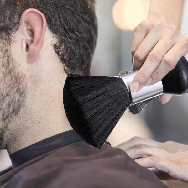 Hårbørste, nakkemyk børste for rengjøring og klipping av hår