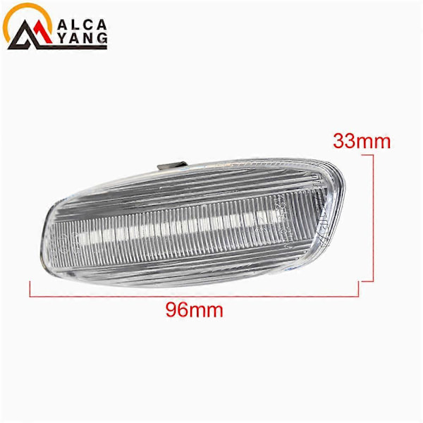 Dynamisk LED Blinkende Sidemarkeringslampe LED Strip Blinklys billys For Citroen C3 C4 C5 DS3 DS4 For Peugeot 207 308 3008 5008 RCZ [DB] Dynamic Crystal