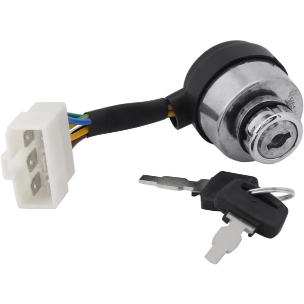 Tenningsnøkkelbryter for 2,5–6,5 kW gassgenerator 188 F Starter, 6-tråds sentersylinderlås med nøkkel