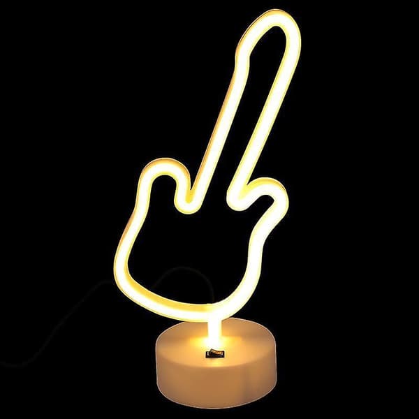 Guitar-modellering neonlys unikt LED-natlys scenelayout lysindretning[DB]