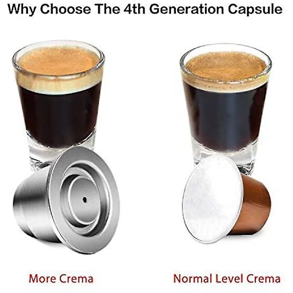 Genanvendelige Kapsler, Rustfrit Stål, 3 stk. Genopfyldnings Puder til Nespresso + 1 Tamper + 1 Ske + 1 {Db}