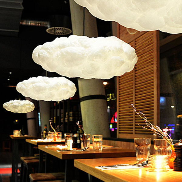 Sinknap Cloud Lamp Luminous Adjustable Adorable Appearance Daily Use Artificial Cloud Led Ceiling Light Photography Props [DB]