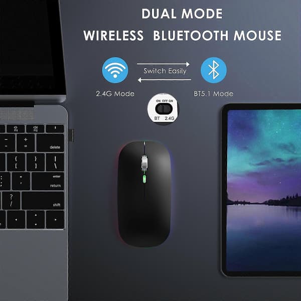 Muse Jiggler Anti-dvale Auto-flyt Cursor Virtuel Trådløs Bluetooth-mus Forhindrer Computer Låseskærm Mover E [DB]