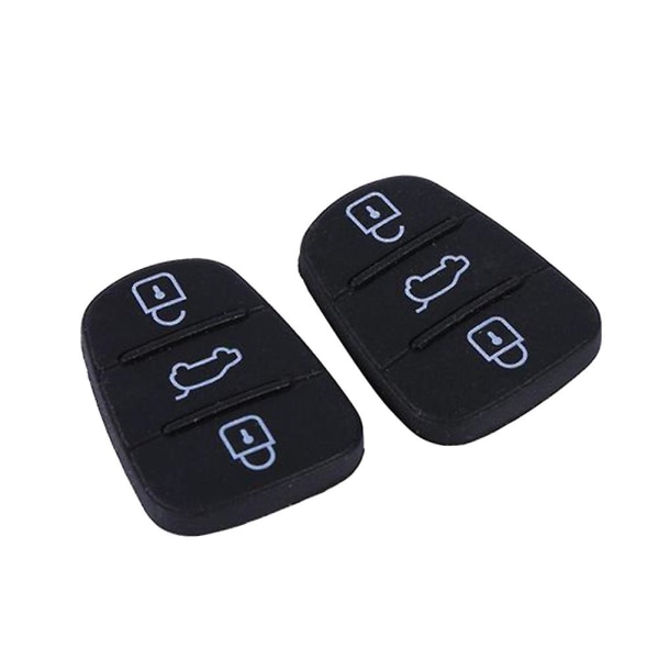 2 stk Praktisk bilnøgleskal 3 knapper folde fjernbetjening Auto nøglebriksetui til Hyundai I10 I20 I30 (sort)