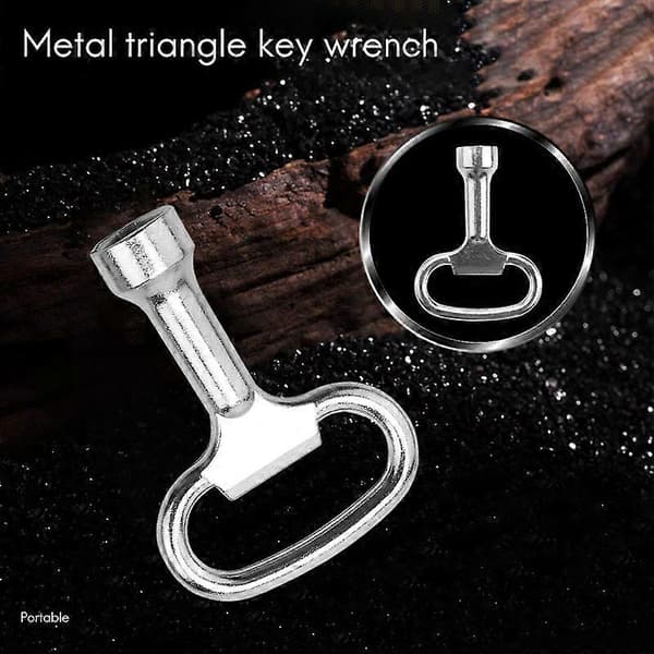 Nøglehul til bolt Trekantet metalpanel 8 mm x 2 [DB] Silver