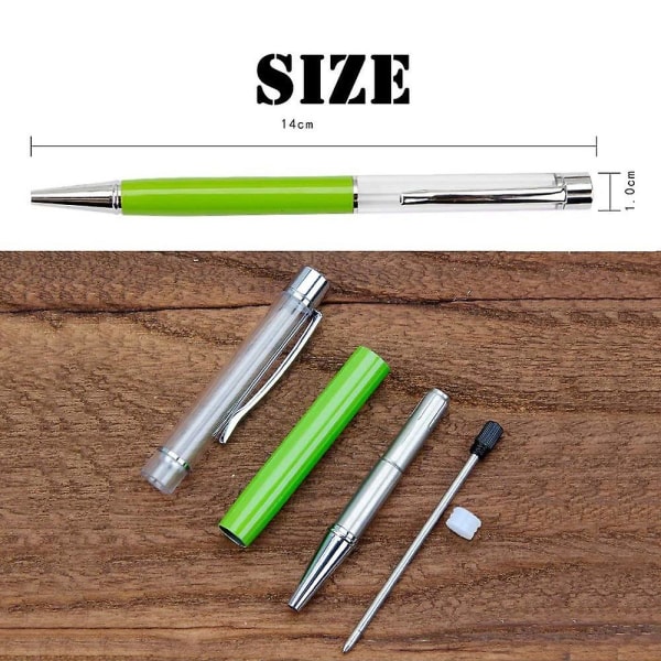 28 kappaleen värikäs tyhjä putki kelluvat DIY-kynät, rakenna suosikkinestehiekkakynätarvikkeesi