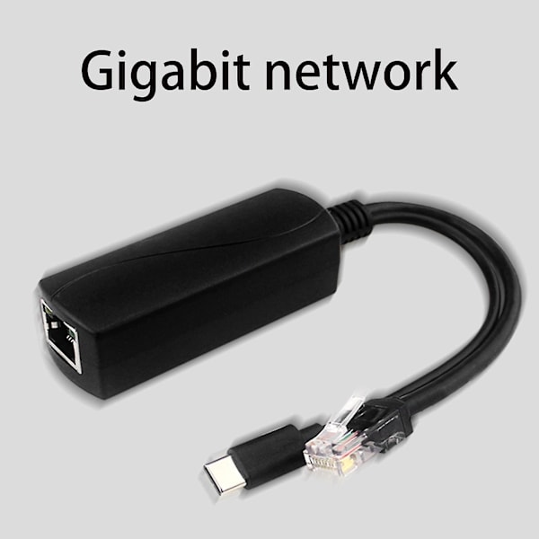 Poe-jakaja Usb-c 5v Gigabit Poe Usb-c-sovitin Ieee 802.3af Yhteensopiva Ip [DB]:lle