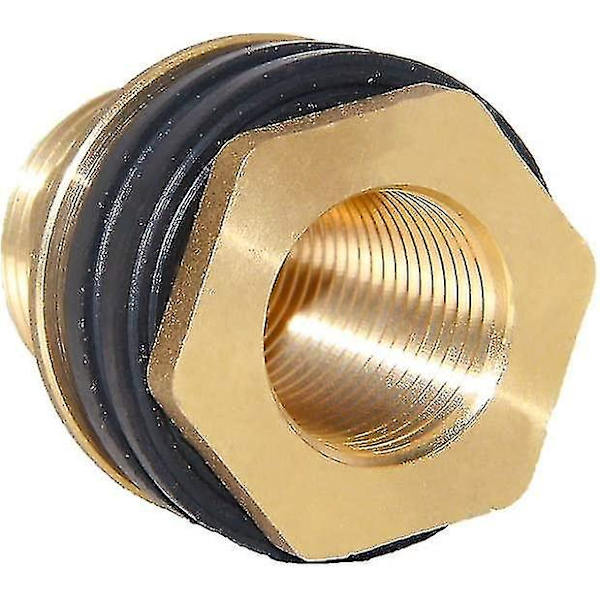 1\" Hun 1-1/4\" Han Solid Messing Vandtank Stik Muffe Tank Fitting{DB}