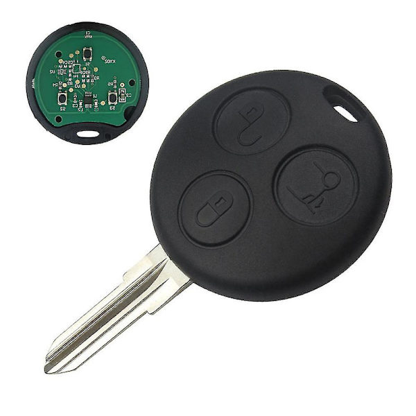433,92 MHz 3 knappars smart fjärrkontrollnyckel för Benz Smart Fortwo Forfour Roadster Zekai DB