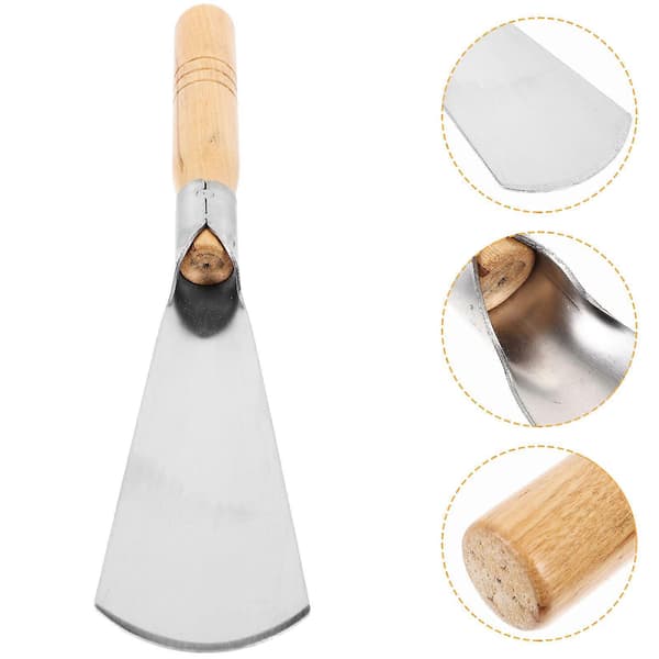 Håndspade med trehåndtak for hagearbeid, liten, rustfritt stål