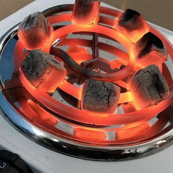 Elektrisk enkeltbrænder kogeplade, kompakt og bærbar, justerbar temperaturkogeplade, 1500w, hvid