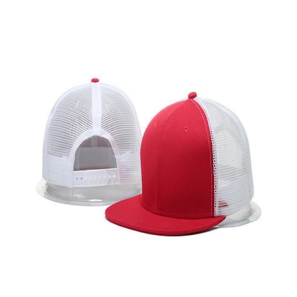 Trucker Cap Plain Hat Snapback Mesh Baseball Hip Hop Justerbar Cap til Mænd/Kvinder [db] color01