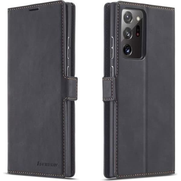 Etui - Samsung - Galaxy Note 20 - PU Læder - 360° Beskyttelse - Multifunktionel Black
