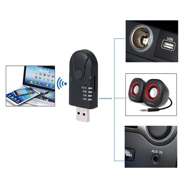 Bil Bluetooth-mottaker, Bil FM-sender, Bluetooth lydmottaker, Bluetooth MP3-spiller, Håndfri pennmottaker Bright colors