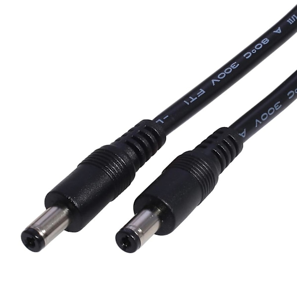 18AWG DC5.5m x 2.1mm Hane till Hane Kontakt Kabel Strömförsörjningsadapter Sladd [db] 1.5m