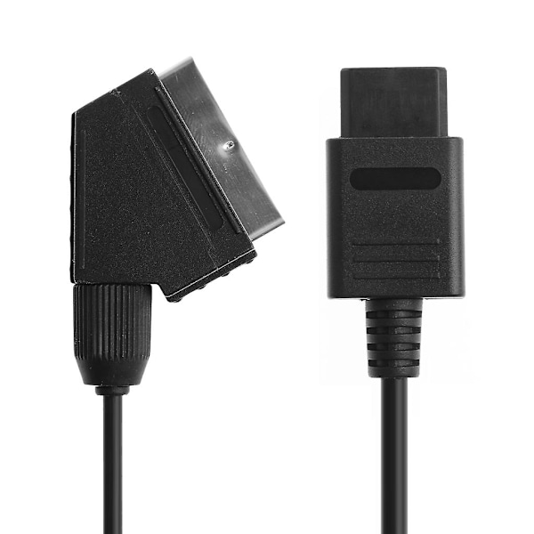 Spilkabel til Gamecube og N64 konsol A/V TV Video Scart RGB db Black
