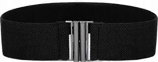 Elastisk svart gummibelte for kvinner, bredt [DB] black