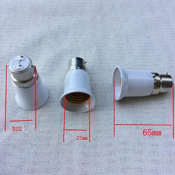BC B22 - ES E27 -sovitin, Bajonetti-korkki Edison-kierrelamppuun 8 PCS