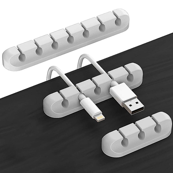 Kabelklämmor, Kabelhanteringssamlare, Självhäftande sladdhållare för att organisera USB-kabel/ström {Db}