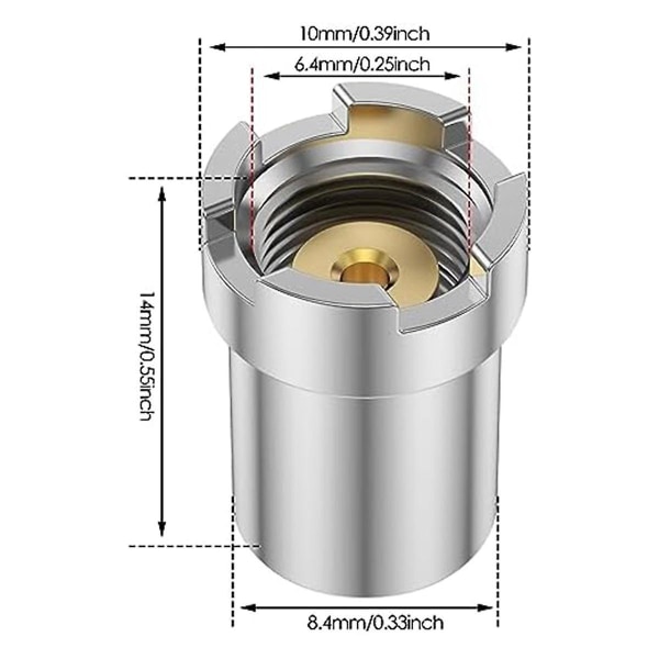 Konnektorer 510 Adapter, Magnetisk Adapter Gevind Adapter Kit (24stk)