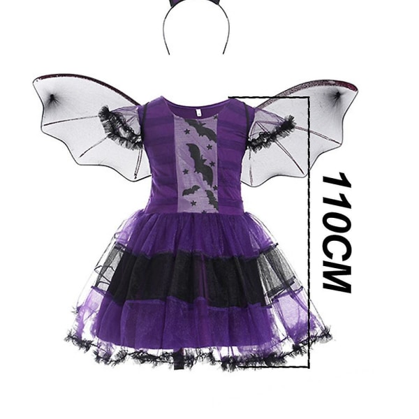 110 cm stil 2 piger heksekostume, Kids Spider Fancy Dress Up, Halloween Outfit