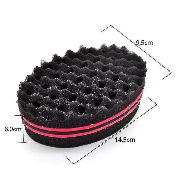 En Förpackning Hårsvampborste, Twists Dread Afro Coils Hår Curl Borste db