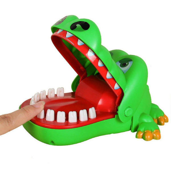 Krokodilletenner leker for barn, Alligator Biting Finger Tannlegespill, hot! db