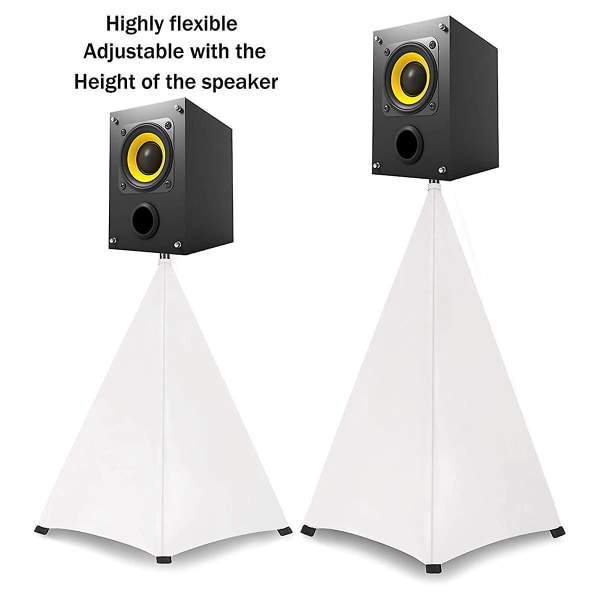 Universal Dj Light Speaker Stand Deksel Dobbeltsidig stativ Stativ Skjørt Scrim Cover Strekkbart materiale, 2 stk