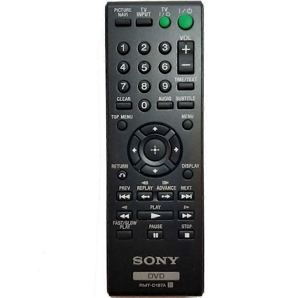 RMT-D187A Fjernbetjening til Sony DVD-afspiller DVP-SR101P DVP-SR200P db