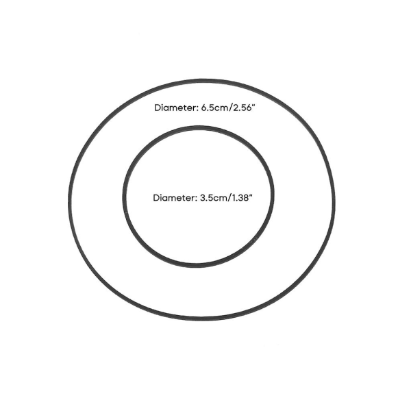 2 stk/sett erstatning platespillerrem for Hs Px707 Px717 lydutstyr platespiller grammofon drivreimer 6,5 cm 3,5 cm