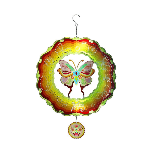 3d roterande vindklocka Färghänge Butterfly Wind Utomhushängande dekoration [DB]
