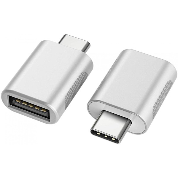 USB-C - USB-sovitin, USB-C - USB 3.0 -sovitin, USB Type-C - USB, USB-naarasovitin (hopea) DB