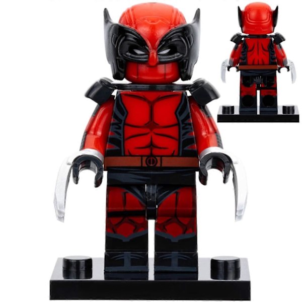 Deadpool X Wolverine Multiverse Variants Minifigurset 2 med Vapen med Tillbehör {Db}