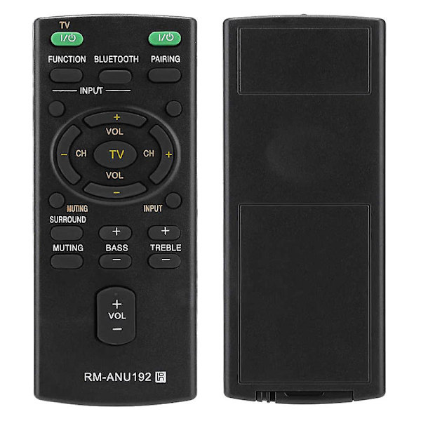-ANU192 Bluetooth-högtalarfjärrkontroll för Sound Bar SACT60BT -WCT60 SSWCT60 HT-CT60BT HTCT60BT S {DB} Black