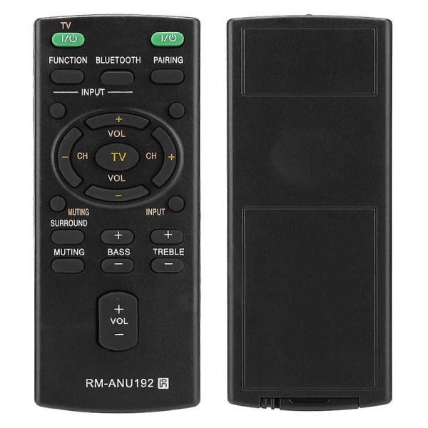 -ANU192 Bluetooth-kaiuttimen kaukosäädin Sound Bar -laitteelle SACT60BT -WCT60 SSWCT60 HT-CT60BT HTCT60BT S {DB} Black