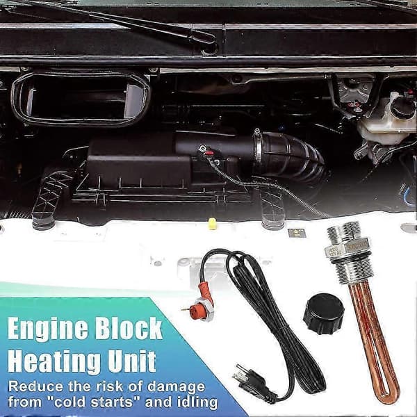 30601002 3C3Z6A051AA Motorblokvarmer-enhed 3C3Z-6A051-AA Varmeenhed m/ledningsnet til Ford E-150 E-250 E-350[DB]